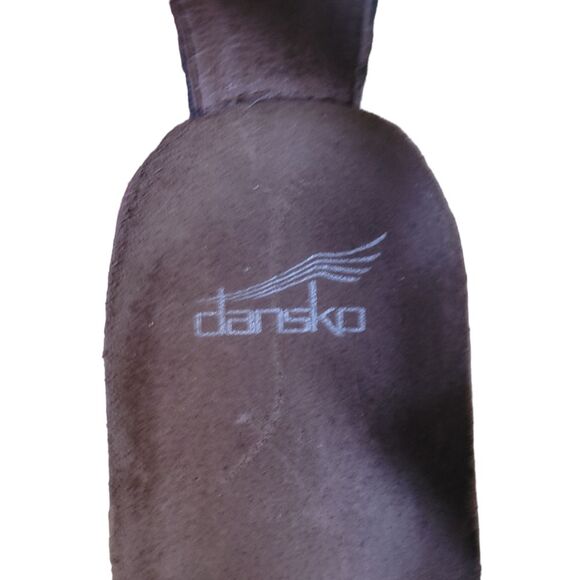 Dansko Dominique Block Heel Sandals Black Leather Size 41 /11US - Picture 7 of 11